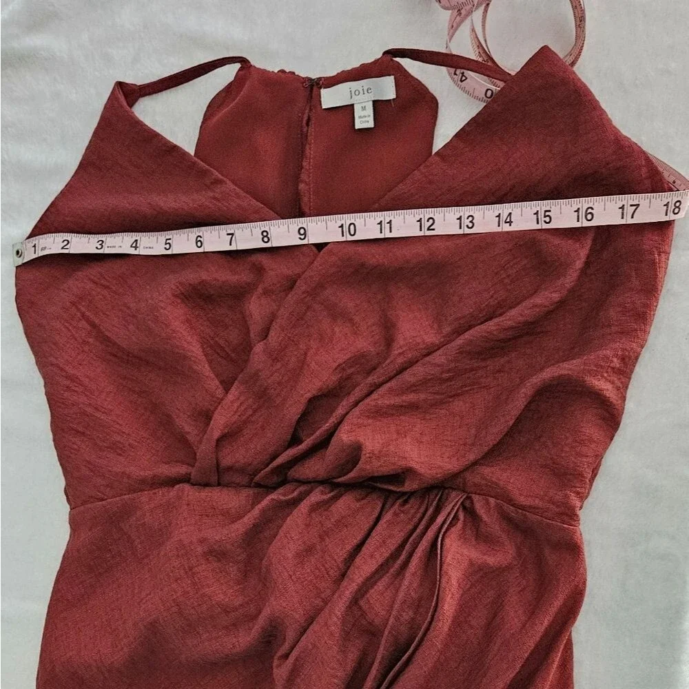 Joie Tanika Terracotta/Rust Halter Dress size Medium - Picture 9 of 10